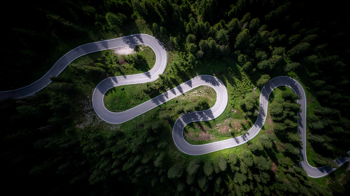Strada a serpente Passo Giau